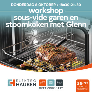 Stoomkoken en sous-vide koken olv Glenn Van Gerwen en Yves